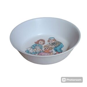 Vintage Oneida Raggedy Ann and Andy Melamine Bowl Bobbs Merrill Co 1969